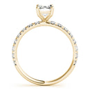 Emerald French Cut Pavé Engagement Ring DiamondStatus