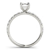 Emerald French Cut Pavé Engagement Ring DiamondStatus