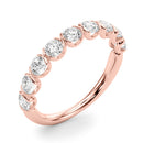 Round Rub Over Diamond Wedding Ring