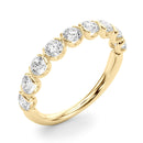 Round Rub Over Diamond Wedding Ring