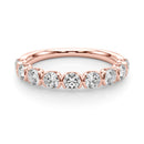 Round Rub Over Diamond Wedding Ring