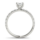 Oval French Cut Pavé Engagement Ring