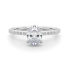 Oval Hidden Halo Pavé Engagement Ring DiamondStatus