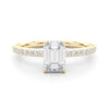 Emerald Hidden Halo Pavé Engagement Ring DiamondStatus
