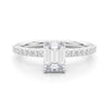 Emerald Hidden Halo Pavé Engagement Ring DiamondStatus