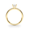 Emerald Hidden Halo Pavé Engagement Ring DiamondStatus