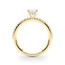 Emerald Hidden Halo Pavé Engagement Ring DiamondStatus