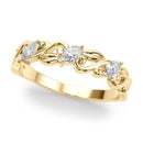 Marquise Diamond Floral Wedding Ring