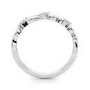 Marquise Diamond Floral Wedding Ring