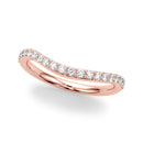 Curved Half Eternity Wedding Ring