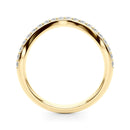 Curved Half Eternity Wedding Ring