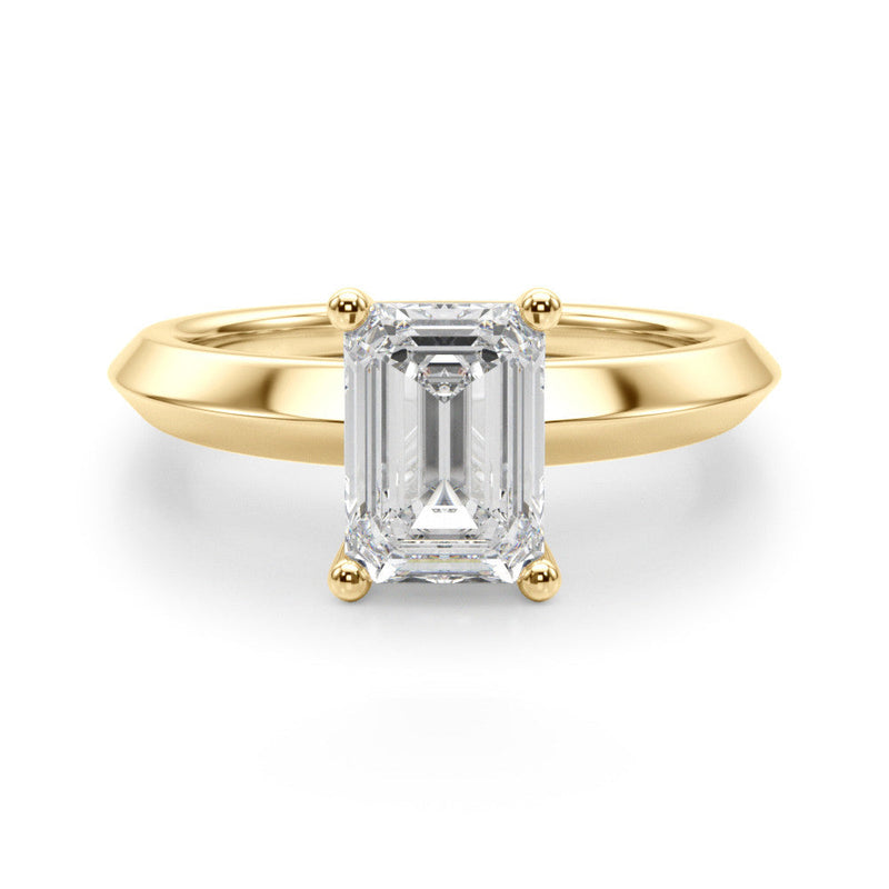Emerald Solitaire Engagement Ring