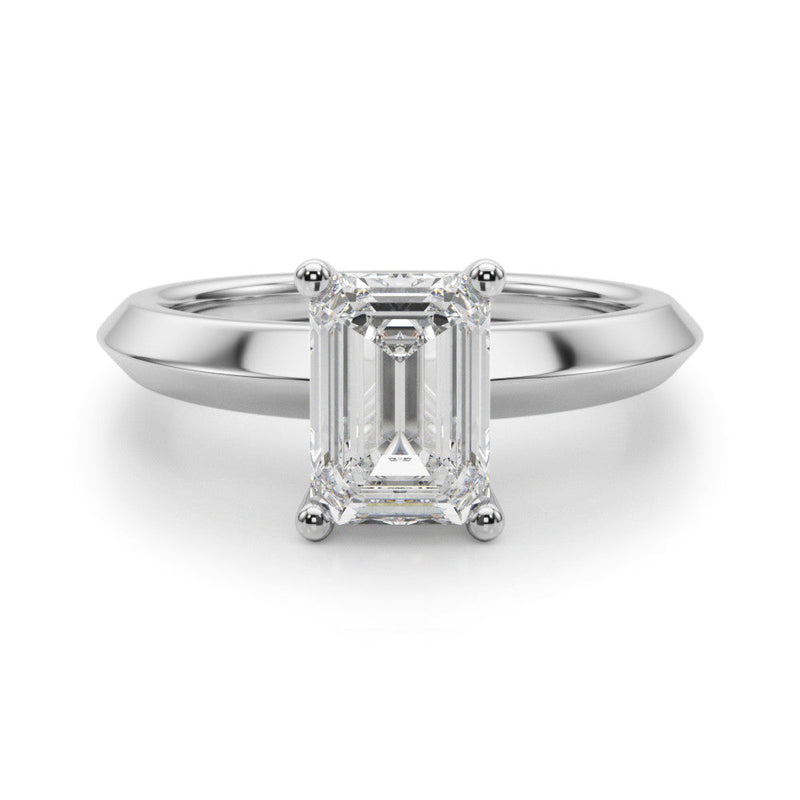 Emerald Solitaire Engagement Ring