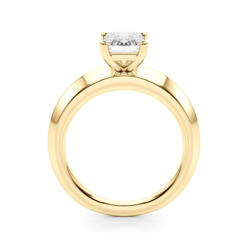 Emerald Solitaire Engagement Ring