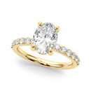 Oval Pavé Engagement Ring DiamondStatus