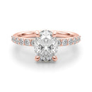 Oval Pavé Engagement Ring DiamondStatus