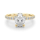Oval Pavé Engagement Ring DiamondStatus