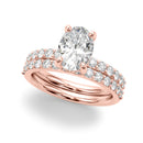 Oval Pavé Engagement Ring DiamondStatus