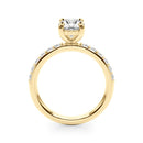 Oval Pavé Engagement Ring DiamondStatus