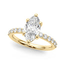 Marquise Pavé Engagement Ring DiamondStatus
