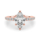 Marquise Pavé Engagement Ring DiamondStatus