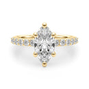 Marquise Pavé Engagement Ring DiamondStatus