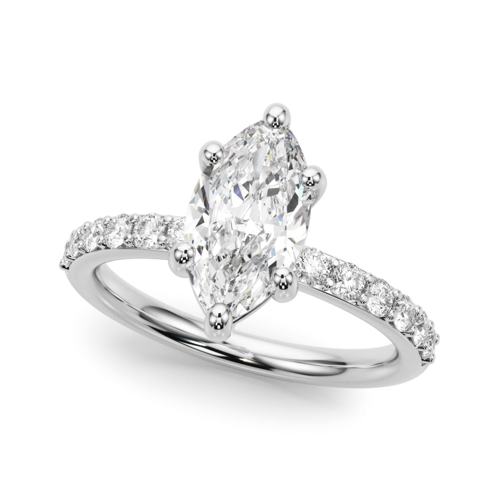 Marquise Pavé Engagement Ring