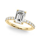 Emerald Pavé Engagement Ring DiamondStatus