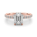 Emerald Pavé Engagement Ring DiamondStatus