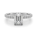 Emerald Pavé Engagement Ring