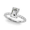 Emerald Pavé Engagement Ring DiamondStatus