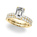 Emerald Pavé Engagement Ring DiamondStatus