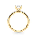 Emerald Pavé Engagement Ring DiamondStatus