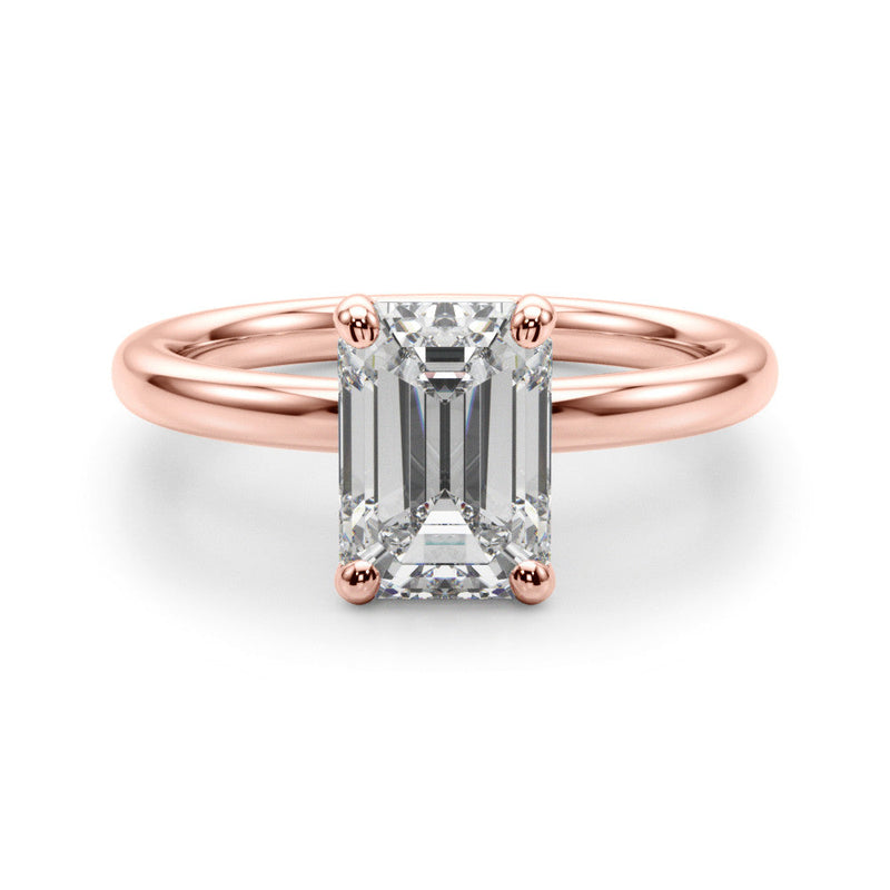 Emerald Solitaire Engagement Ring