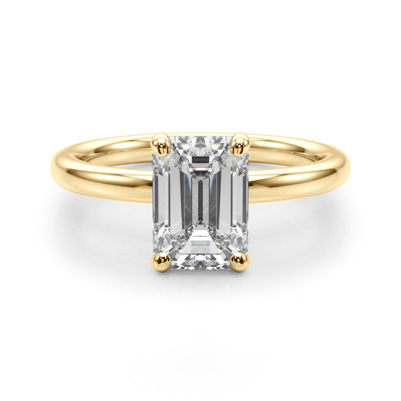 Emerald Solitaire Engagement Ring