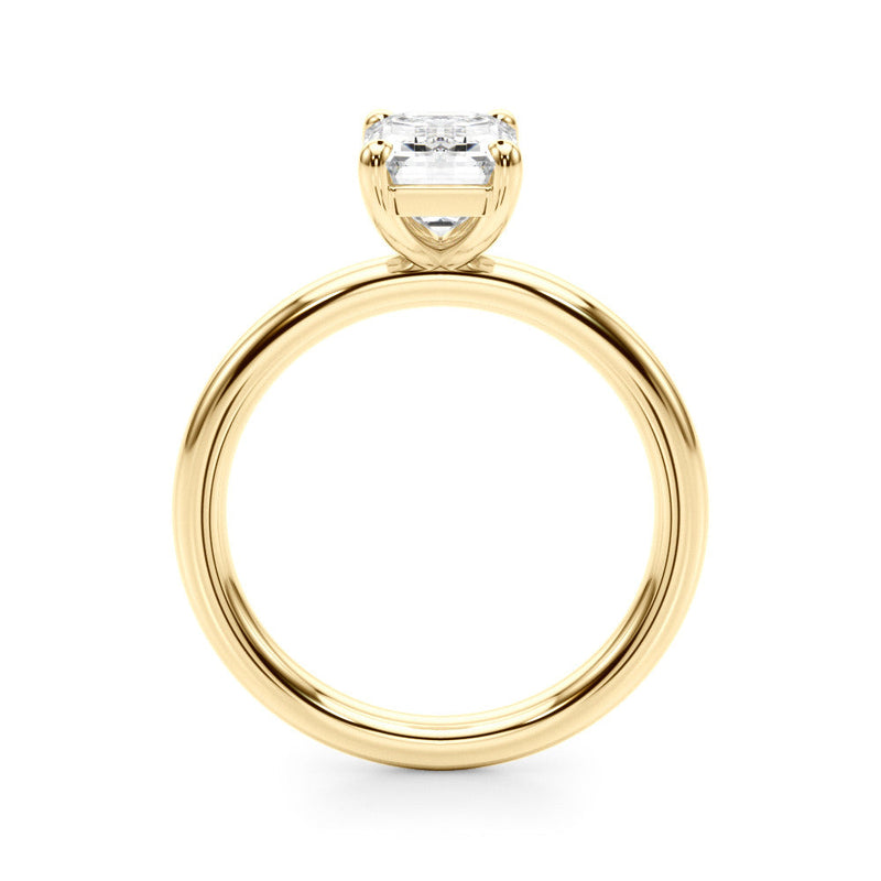 Emerald Solitaire Engagement Ring