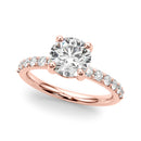 Round Pavé Engagement Ring DiamondStatus
