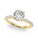 Round Pavé Engagement Ring DiamondStatus