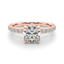 Round Pavé Engagement Ring DiamondStatus