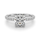 Round Pavé Engagement Ring