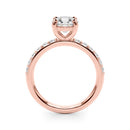 Round Pavé Engagement Ring DiamondStatus