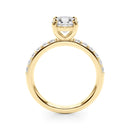 Round Pavé Engagement Ring DiamondStatus