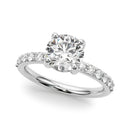 Round Pavé Engagement Ring