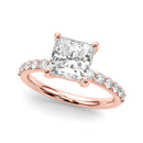 Princess Pavé Engagement Ring DiamondStatus