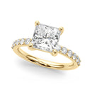 Princess Pavé Engagement Ring DiamondStatus