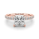 Princess Pavé Engagement Ring DiamondStatus