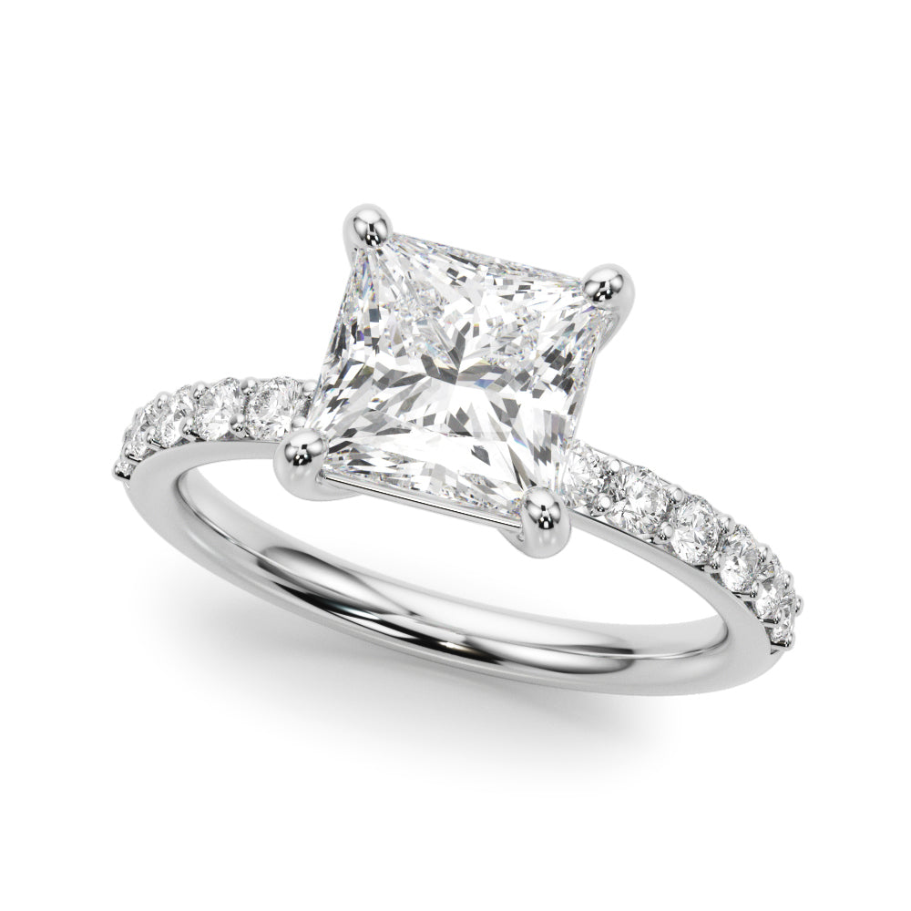 Princess Pavé Engagement Ring