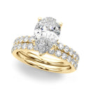 Pear Hidden Floral Pavé Engagement Ring DiamondStatus