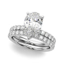 Pear Hidden Floral Pavé Engagement Ring