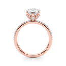 Pear Hidden Floral Pavé Engagement Ring DiamondStatus